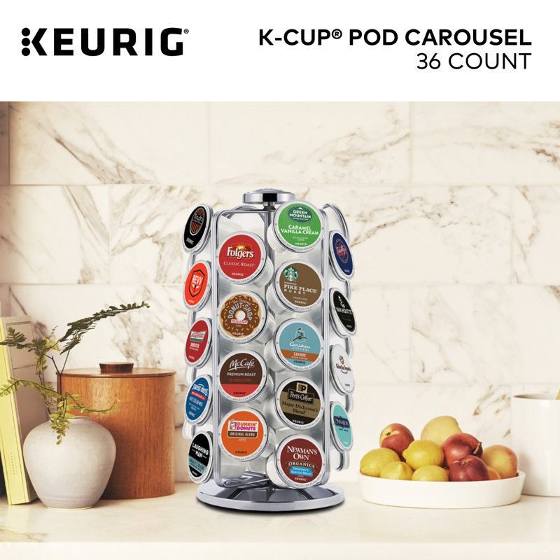 Keurig Coffee Pod Storage Carousel Holds 36 K Cup Pods Reviews Wayfair